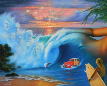portrait de plage Boys fantaisie Peinture à l'huile